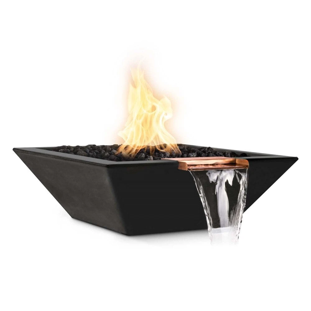 Top Fires Maya 36-Inch Square Concrete Gas Fire And Water Bowl - Match Lit (OPT-36SFW) 4 Top Fires Maya 36-Inch Square Concrete Gas Fire And Water Bowl - Match Lit (OPT-36SFW) - Image 4