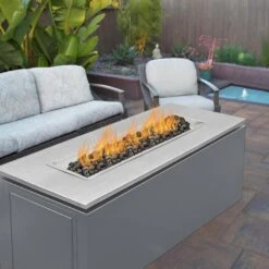 Top Fires Merona 46-Inch Rectangular Fire Pit With Stainless Steel Top - Match Lit (TOP-MC4622) -Top Tier Shop top fires merona 46 inch rectangular fire pit with stainless steel top match lit top mc4622 29572480794718