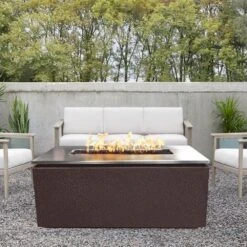 Top Fires Merona 46-Inch Rectangular Fire Pit With Stainless Steel Top - Match Lit (TOP-MC4622) -Top Tier Shop top fires merona 46 inch rectangular fire pit with stainless steel top match lit top mc4622 29572480827486