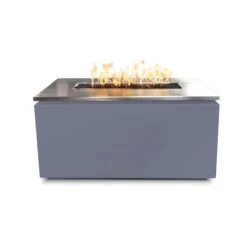 Top Fires Merona 46-Inch Rectangular Fire Pit With Stainless Steel Top - Match Lit (TOP-MC4622) -Top Tier Shop top fires merona 46 inch rectangular fire pit with stainless steel top match lit top mc4622 liquid propane gray powdercoat top mc4622 gry lp 840057367493 29685544452190