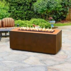 Top Fires Pismo Corten Steel Gas Fire Pit - Match Lit -Top Tier Shop top fires pismo corten steel gas fire pit match lit 29618993791070