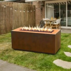 Top Fires Pismo Corten Steel Gas Fire Pit - Match Lit -Top Tier Shop top fires pismo corten steel gas fire pit match lit 29618993856606