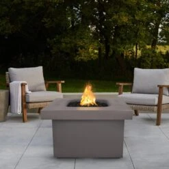 Top Fires Ramona 36-Inch Square GFRC Gas Fire Pit Table - Electronic -Top Tier Shop top fires ramona 36 inch square gfrc gas fire pit table electronic liquid propane chestnut opt rmnsq36ekit cst lp 840057359818 29575104331870
