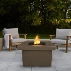 Top Fires Ramona 36-Inch Square GFRC Gas Fire Pit Table - Electronic -Top Tier Shop top fires ramona 36 inch square gfrc gas fire pit table electronic liquid propane chocolate opt rmnsq36ekit chc lp 840029503010 29575104364638