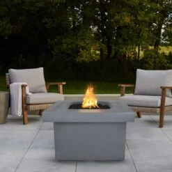 Top Fires Ramona 36-Inch Square GFRC Gas Fire Pit Table - Electronic -Top Tier Shop top fires ramona 36 inch square gfrc gas fire pit table electronic liquid propane gray opt rmnsq36ekit gry lp 840029502990 29575104397406