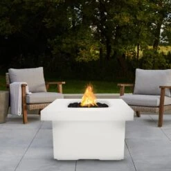 Top Fires Ramona 36-Inch Square GFRC Gas Fire Pit Table - Electronic -Top Tier Shop top fires ramona 36 inch square gfrc gas fire pit table electronic liquid propane limestone opt rmnsq36ekit lim lp 840029503027 29575104430174