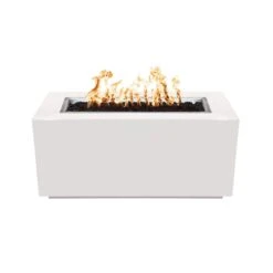 Top Fires Pismo Rectangular Powder Coated Gas Fire Pit - Match Lit
