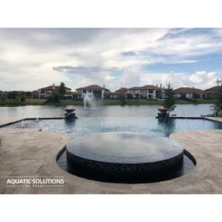 Top Fires Cazo 31-Inch Round Concrete Gas Fire And Water Bowl - Electronic (OPT-31FWE12V) -Top Tier Shop top fires top fires 31 round concrete gas fire and water bowl electronic opt 31fwe 11811983982686