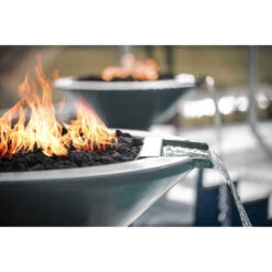 Top Fires Cazo 31-Inch Round Concrete Gas Fire And Water Bowl - Match Lit (OPT-31RFW) -Top Tier Shop top fires top fires 31 round concrete gas fire and water bowl match lit opt 31rfwm 11812142284894