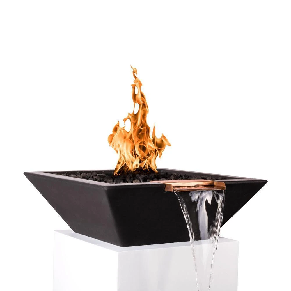 Top Fires Maya 36-Inch Square Concrete Gas Fire And Water Bowl - Match Lit (OPT-36SFW) 1 Top Fires Maya 36-Inch Square Concrete Gas Fire And Water Bowl - Match Lit (OPT-36SFW)