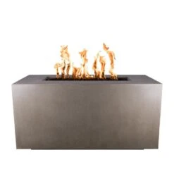 Top Fires Pismo 48-Inch Rectangular GFRC Gas Fire Pit - Match Lit (OPT-2448)