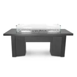 Top Fires Alameda 78-Inch Rectangular Steel Gas Fire Pit Table - Flame Sense -Top Tier Shop top fires top fires alameda 78 rectangular steel gas fire pit table flame sense liquid propane black 27981201965150