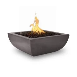 Top Fires Avalon 24-Inch Square Concrete Gas Fire Bowl - Match Lit 24 Top Fires Avalon 24-Inch Square Concrete Gas Fire Bowl - Match Lit -Top Tier Shop top fires top fires avalon 24 square concrete gas fire bowl match lit 27945266413662