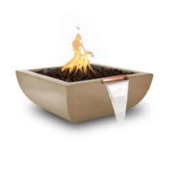 Top Fires Avalon 30-Inch Square Concrete Gas Fire And Water Bowl - Match Lit 26 Top Fires Avalon 30-Inch Square Concrete Gas Fire And Water Bowl - Match Lit -Top Tier Shop top fires top fires avalon 30 square concrete gas fire and water bowl match lit liquid propane brown 27956817690718