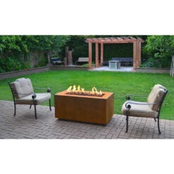 Top Fires Pismo Corten Steel Gas Fire Pit - Match Lit -Top Tier Shop top fires top fires corten steel gas fire pit match lit 11806709153886