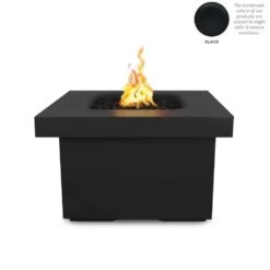 Top Fires Ramona 36-Inch Square GFRC Gas Fire Pit Table - Electronic -Top Tier Shop top fires top fires ramona 36 square gfrc gas fire pit table electronic liquid propane black 14767818178654