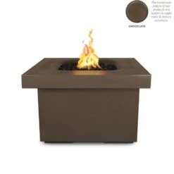 Top Fires Ramona 36-Inch Square GFRC Gas Fire Pit Table - Electronic -Top Tier Shop top fires top fires ramona 36 square gfrc gas fire pit table electronic liquid propane chocolate 14767818244190