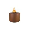 Top Fires Beverly Round Corten Steel Gas Fire Pit - Match Lit