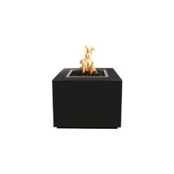 Top Fires Forma Square Powder Coated Steel Gas Fire Pit - Match Lit