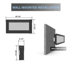 Touchstone Chesmont 50-Inch Wall Mounted 3-Sided Smart Electric Fireplace -Top Tier Shop touchstone chesmont 50 inch wall mounted 3 sided smart electric fireplace 29938549686366
