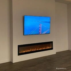 Touchstone Sideline 100-Inch Recessed Smart Electric Fireplace (#80032) -Top Tier Shop touchstone sideline 100 recessed electric fireplace 80032 80032 6 31361 80032 1 28499667976286