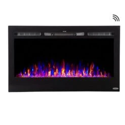 Touchstone Sideline 36-Inch Recessed Smart Electric Fireplace (#80014)