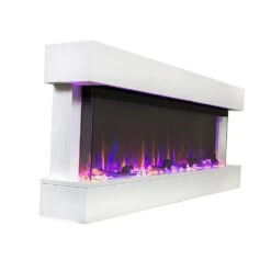 Touchstone Chesmont 50-Inch Wall Mounted 3-Sided Smart Electric Fireplace -Top Tier Shop touchstone touchstone chesmont 50 wall mounted 3 sided electric fireplace 13340289826910