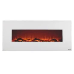 Touchstone Ivory 50-Inch Wall Mounted Electric Fireplace With White Frame (#80002)