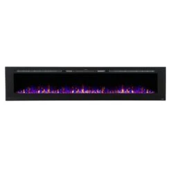 Touchstone Sideline 100-Inch Recessed Smart Electric Fireplace (#80032) -Top Tier Shop touchstone touchstone sideline 100 recessed electric fireplace 80032 13340281471070
