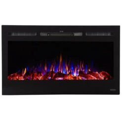 Touchstone Sideline 36-Inch Recessed Smart Electric Fireplace (#80014) -Top Tier Shop touchstone touchstone sideline 36 recessed electric fireplace 80014 28352206667870