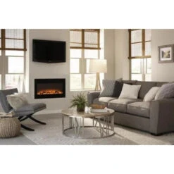 Touchstone Sideline 36-Inch Recessed Smart Electric Fireplace (#80014) -Top Tier Shop touchstone touchstone sideline 36 recessed electric fireplace 80014 28352875823198
