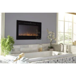 Touchstone Sideline 36-Inch Recessed Smart Electric Fireplace (#80014) -Top Tier Shop touchstone touchstone sideline 36 recessed electric fireplace 80014 28352921206878