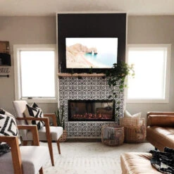 Touchstone Sideline Elite Smart Electric Fireplace (Alexa/Google Compatible) -Top Tier Shop touchstone touchstone sideline elite smart electric fireplace alexa google compatible 13790053531742