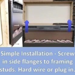 Touchstone Sideline Stainless Steel 50-Inch Recessed Electric Fireplace (#86273) -Top Tier Shop touchstone touchstone sideline stainless steel 50 recessed electric fireplace 86273 28125362225246